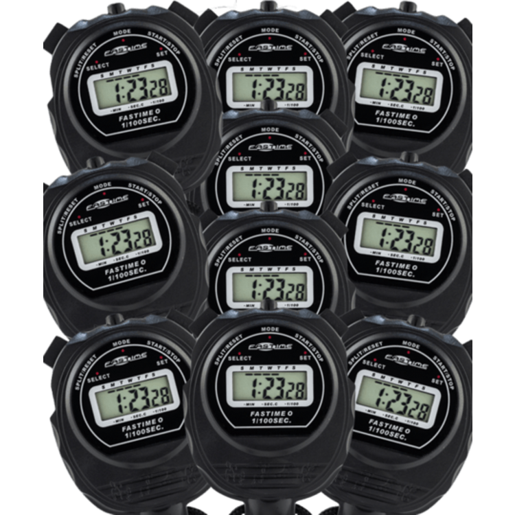 Pack of 10 Fastime 0 Economy Stopwatches